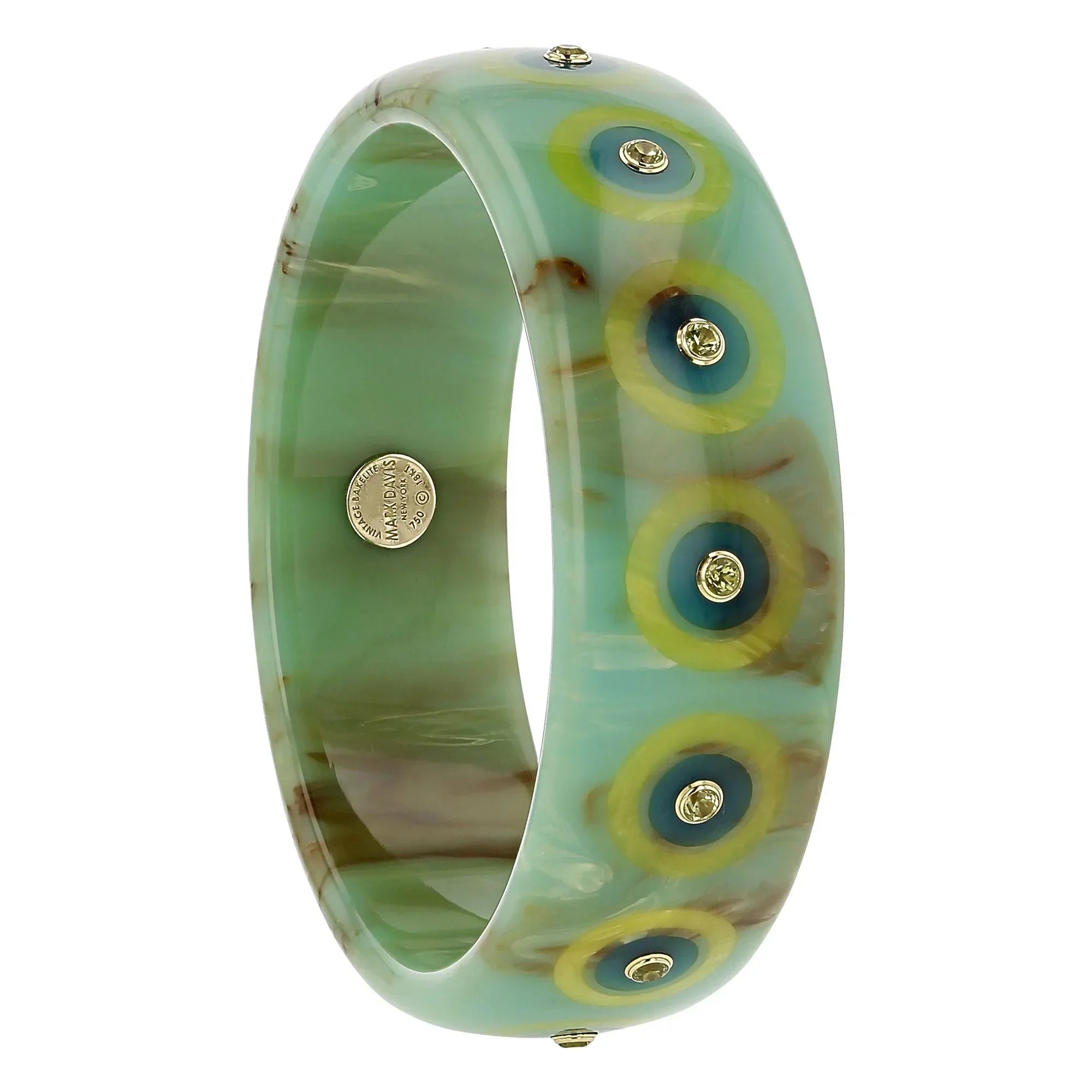 Aimee Bangle | Bangle with inlay and peridot stone.