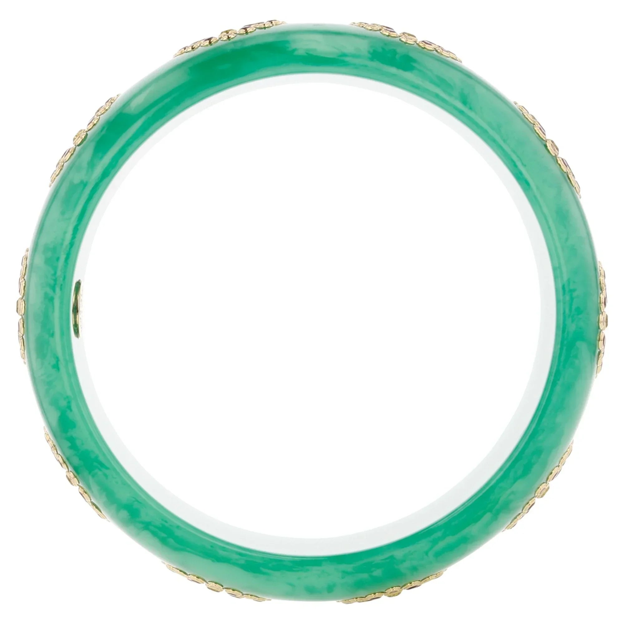 Ayla Bangle | Seafoam green bangle with a variety of stones.