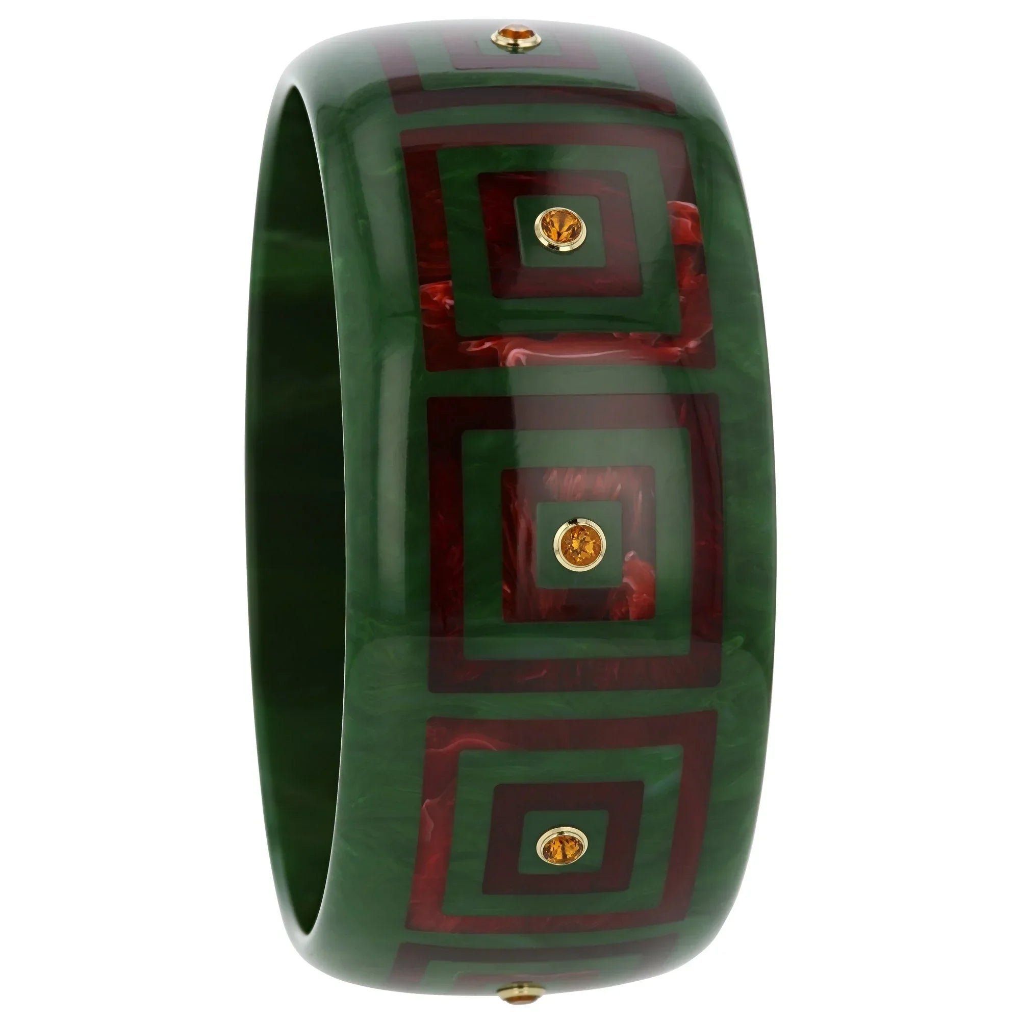 Billie Bangle | Elegant bangle with inlay and stones.