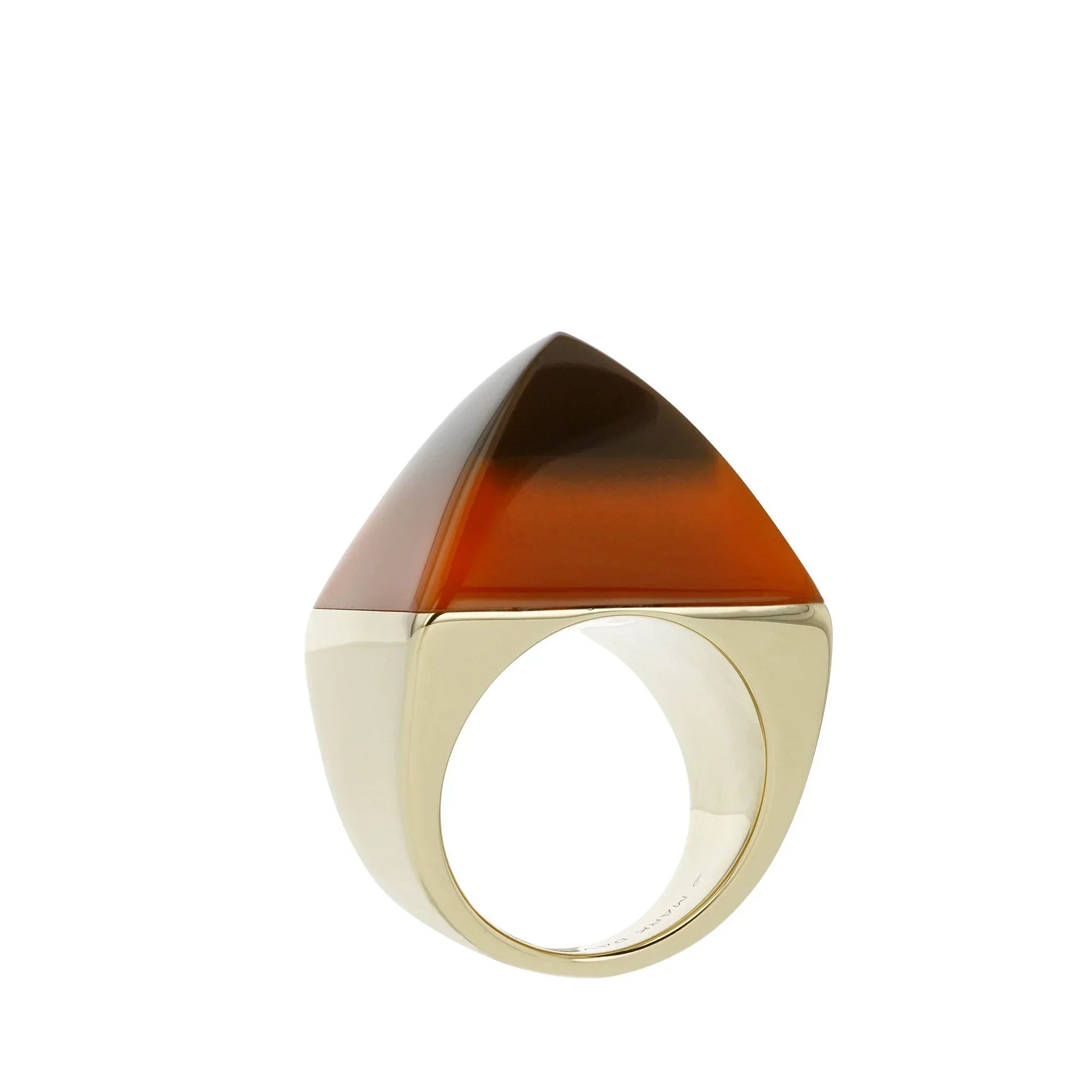 Kendall Ring | Pyramid bakelite ring with a gold band.