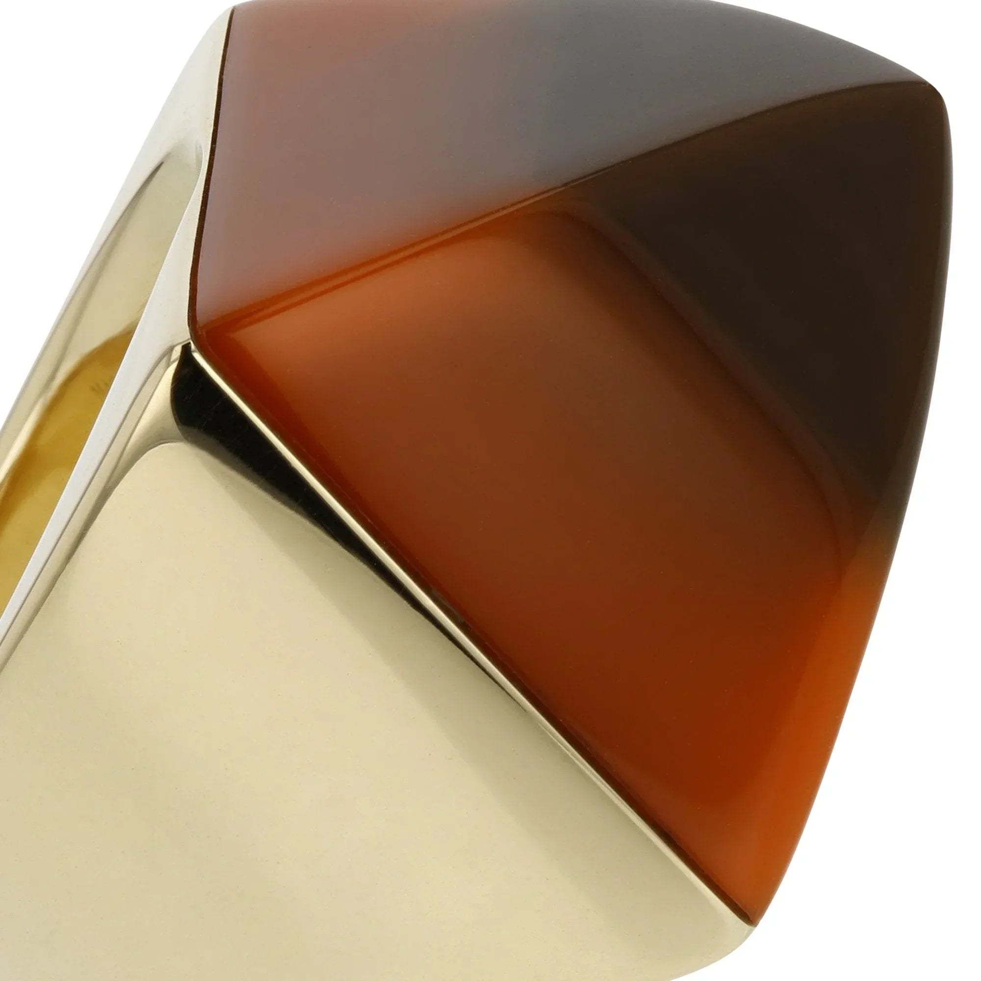 Kendall Ring | Pyramid bakelite ring with a gold band.