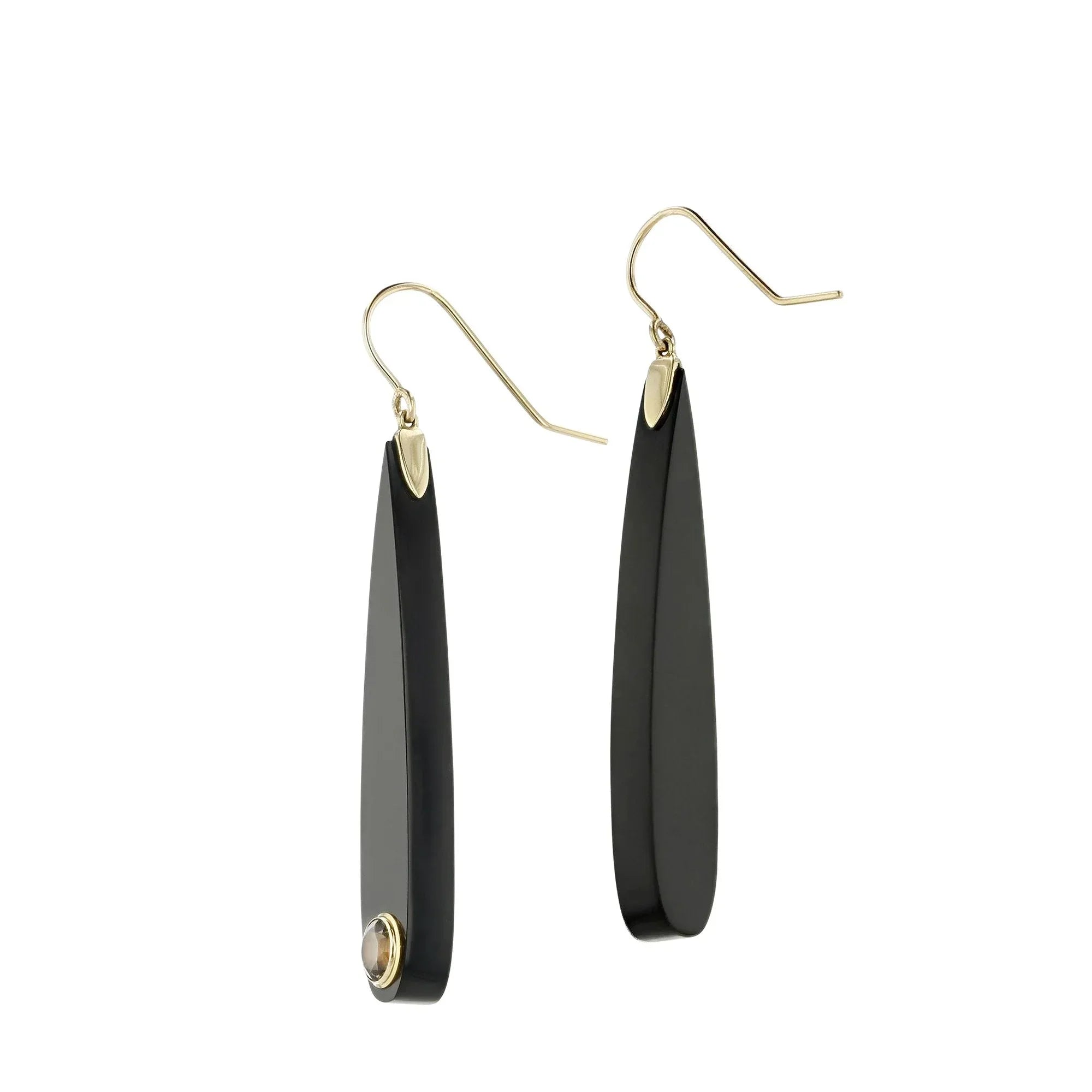 Lola Earrings | Bakelite domino drop earrings with stones