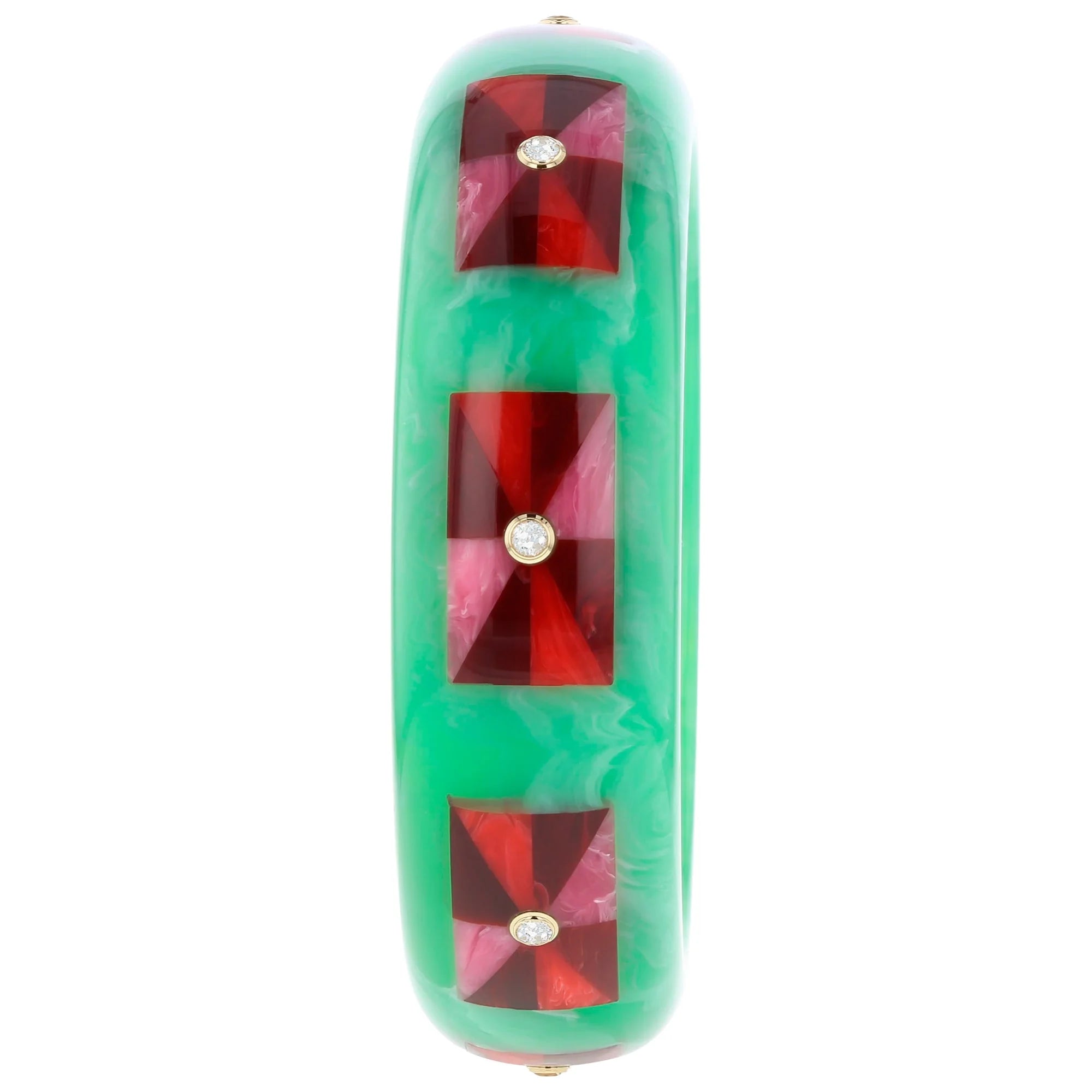 Sawyer Bangle | Bakelite With Inlay And Stones.