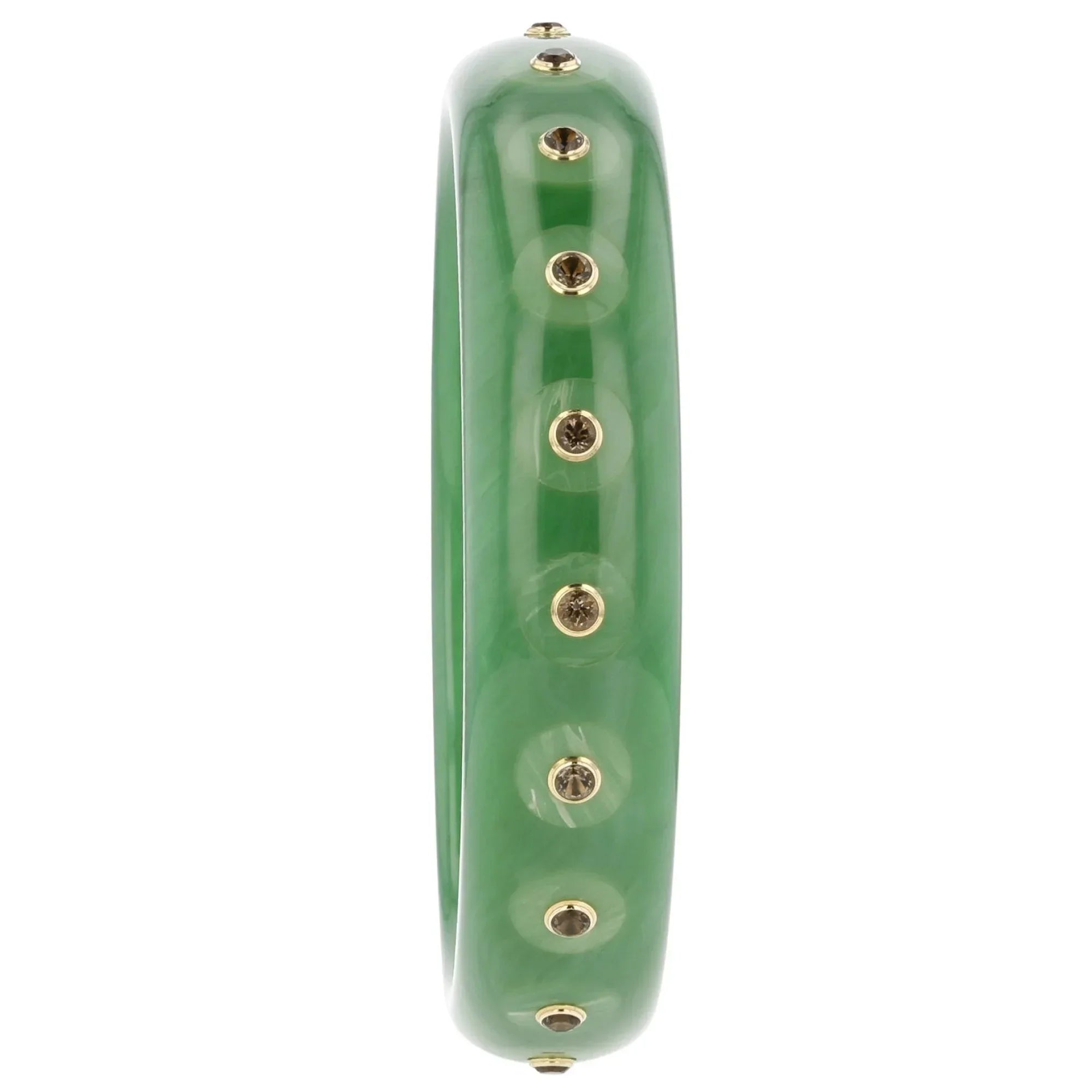 Sophia Bangle | Understated bakelite bangle with inlay and stones.